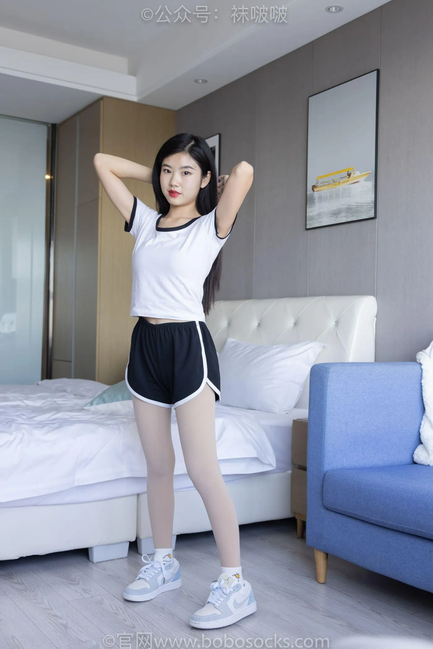 [BoBoSocks袜啵啵]NO.031 小奶熊-AJ板鞋、白棉袜、厚肉丝 [149P]插图6